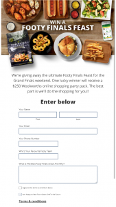 Ocean Chef – Win The Ultimate Footy Finals Feast For Grand Final Weekend (prize valued at $250)