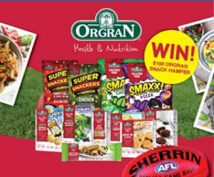 Orgran Health  Nutrition – Win 1/2 X $100 Snack Hampers  (prize valued at $200)