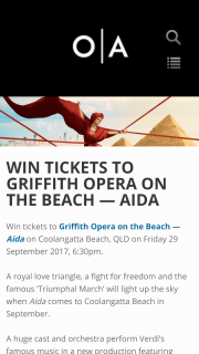 Qld Theatre Co – Win Aida Griffith Opera On The Beach Dp