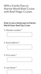 RACV – Win A Marine World Reef Cruise For The Family (prize valued at $547)