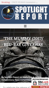 Spotlight Report – Win One Of Ten Copies Of The Mummy On Bluray