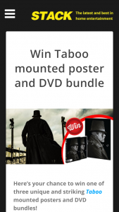 Stack Magazine – Win Taboo Mounted Poster And Dvd Bundle