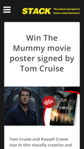 Stack Magazine – Win The Mummy Movie Poster Signed By Tom Cruise