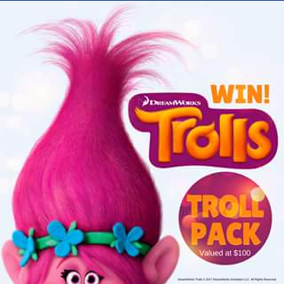 Sunnybank Hills Shoppingtown – Win 1 Of 2 Trolls Gift Packs Valued At $100 Each (prize valued at $100)