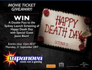 Supanova – Win A Double Pass To The Preview Screening Happy Death Day