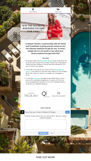 Talulah – Win The Ultimate Weekend Escape For Two (prize valued at $899)