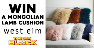 Channel Nine – The Block – Win 1 Of 5 Mongolian Lamb Cushions  (prize valued at $1,950)