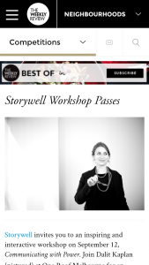 The Weekly Review – Win 1 of 5 Double Passes to Storywell Workshop valued at $70 each