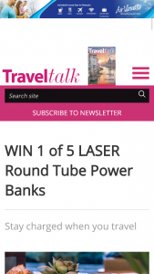 Travel Talk – Win 1 of 5 laser round tube power banks