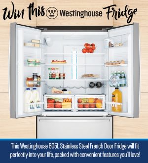 Betta Home Living – Win a Westinghouse WHE6060SA French Door Fridge valued at $2,899