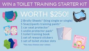 Brolly Sheets – Win a toilet training starter kit valued at $250