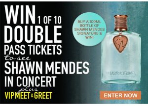 Chemist Warehouse – Shawn Mendes Meet and Greet – Win 1 of 10 double passes to Shawn Mendes Illuminate World Tour Concert (2 per state)