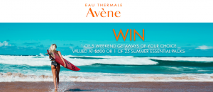 Eau Thermale Avene – Win 1 of 5 weekend getaways OR 1 of 25 Summer essential packs