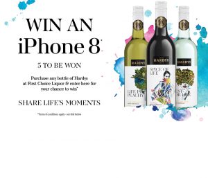 Hardys First Choice – Win 1 of 5 Apple iPhone 7 or an Apple iPhone 8 valued at up to $1,100 each