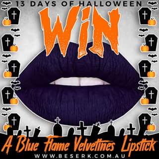 Beserk – Win a Blue Flame Velvetines Lipstick From Wwwbeserk &#128420
