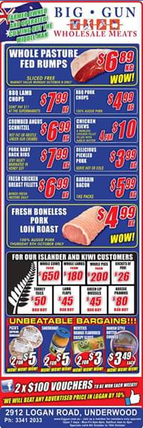 Big Gun Wholesale Meats – Win 1 of 2 $100 Vouchers (prize valued at $200)