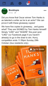 Booktopia – Win a Signed Copy of Tom Hanks Uncommon Type Book