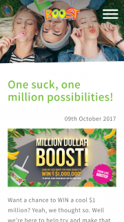 Boost Juice – Win One Million Dollars (prize valued at $1,000)