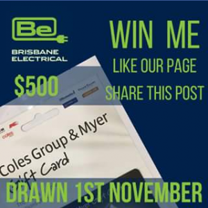 Brisbane electrical pty ltd – Win a $500 Gift Card Just In Time for Xmas? (prize valued at $500)