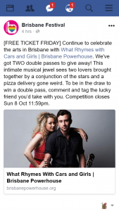 Brisbane festival – Win a Double Pass