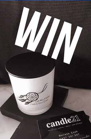 Candle21 FB – Win this Dream Catcher Quote Candle / Coconut Lime Fragrance