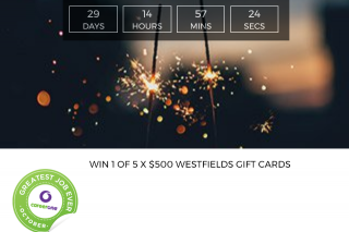 CareerOne – Win 1 of 5 $500 Westfield Vouchers From Careerone (prize valued at $2,500)