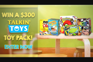 Channel 7 – Sunrise family – Win a Mega $300 Talkin Toys Prize Pack (prize valued at $320)
