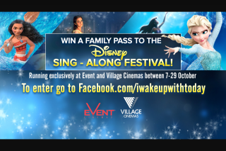 Channel 9 – Today Show – Win a Family Pass to The Disney Sing-Along Festival (prize valued at $1,000)