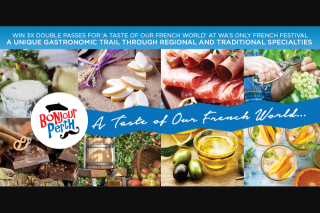 Community News – Win 1 of 3 Double Passes for The ‘a Taste of Our French World’ Session at The Festival From 430pm – 530pm