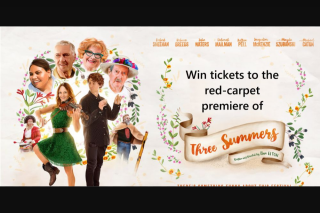 Community News – Win 1 of 10 Double Passes to Walk The Red Carpet With Ben Elton The Perth Premiere of Three Summers