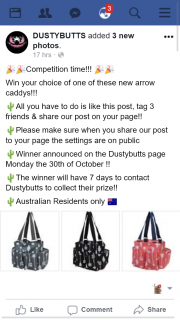 Dustybutts FB – Win Your Choice of One of These New Arrow Caddys