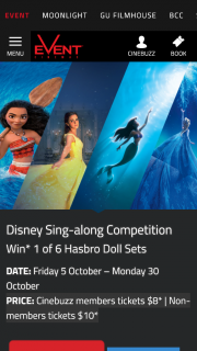 Event Cinemas – Win 1 of 6 Hasbro Doll Set (prize valued at $100)