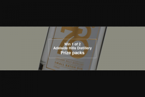 Fritz Win Adelaide Hills Distillery Pack – Win One of Two Adelaide Hills Distillery Prize Packs (prize valued at $160)