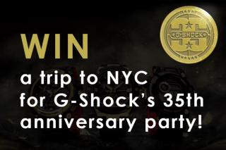 G Street – Win a Trip to Nyc for G-Shock’s 35th Anniversary Party (prize valued at $8,878)