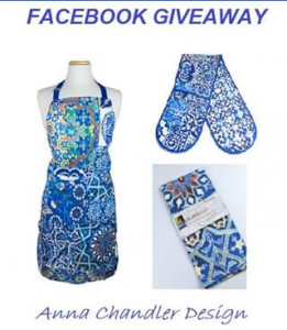 Gypsiana – Win Canvas Apron and Double Oven Mitt In One of Our Most Popular Designs