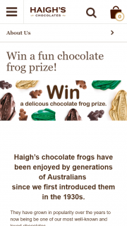 Haigh’s Chocolate – Win a Chocolate Frog Hamper (prize valued at $180)