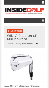 Inside Golf – Win a Fitted Set of Mizuno Irons (prize valued at $1,813)