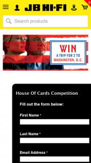 JB Hifi – Win a Trip for 2 to Washington D.C. (prize valued at $5,500)