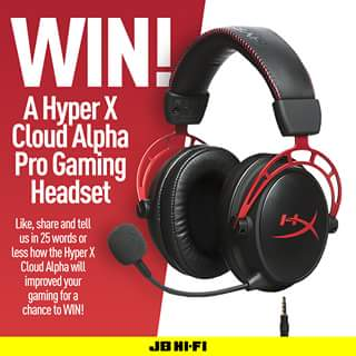 JB HiFi – Win an Hyperx Cloud Alpha Pro Gaming Headset