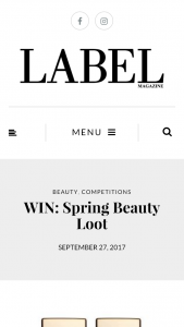 Label magazine – Win a Beauty Product of Choice