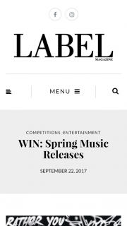 Label magazine – Win a Cd of Choice