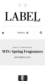 Label magazine – Win a Spring Fragrance of Choice