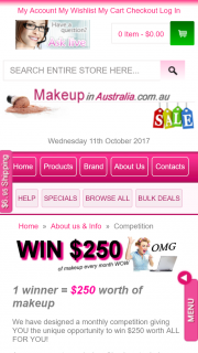 Makeup in Australia – Win $250 Worth All for You
