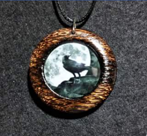 Matty’s Creations & Crystals – Win this Raven and Moon Necklace In Burnt Oak