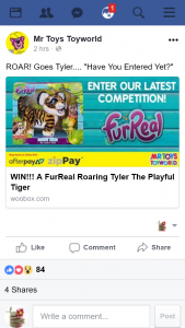 Mr Toys Toyworld – Win this Playful Tiger