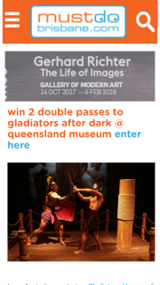 Must do Brisbane – Win Two Double Passes to Gladiators After Dark @ Queensland Museum