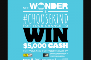 MyCinema – Win $5000 Cash for Yourself and $5000 for Your Chosen Registered Australian Charity (prize valued at $19.99)
