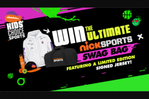 Nickolodean – Win a Limited Edition Kids’ Choice Sports Swag Bag