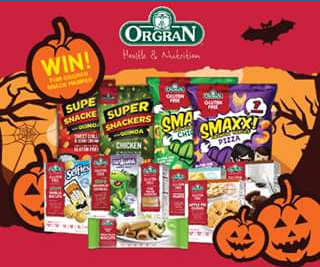 Orgran Health & Nutrition – Win a $100 Snack Hamper for Halloween (prize valued at $100)
