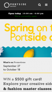 Portside Wharf – Win a $500 Portside Wharf Gift Card (prize valued at $500)